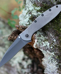 Cheapest 🤩 Kershaw Knives Kershaw 1660GRY Leek, 3" Sandvik 14C28N Gray Plain Blade, Gray 410 SS Handle ⌛