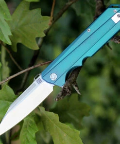 Coupon ✔️ Artisan Cutlery Artisan Littoral ATZ1703GBU, 3.54 in. S35VN Plain Blade, Blue Titanium Handle 🧨