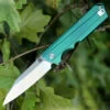 New ⌛ Artisan Cutlery Artisan Littoral ATZ1703GGN, 3.54 in. S35VN Plain Blade, Green Titanium Handle 🛒