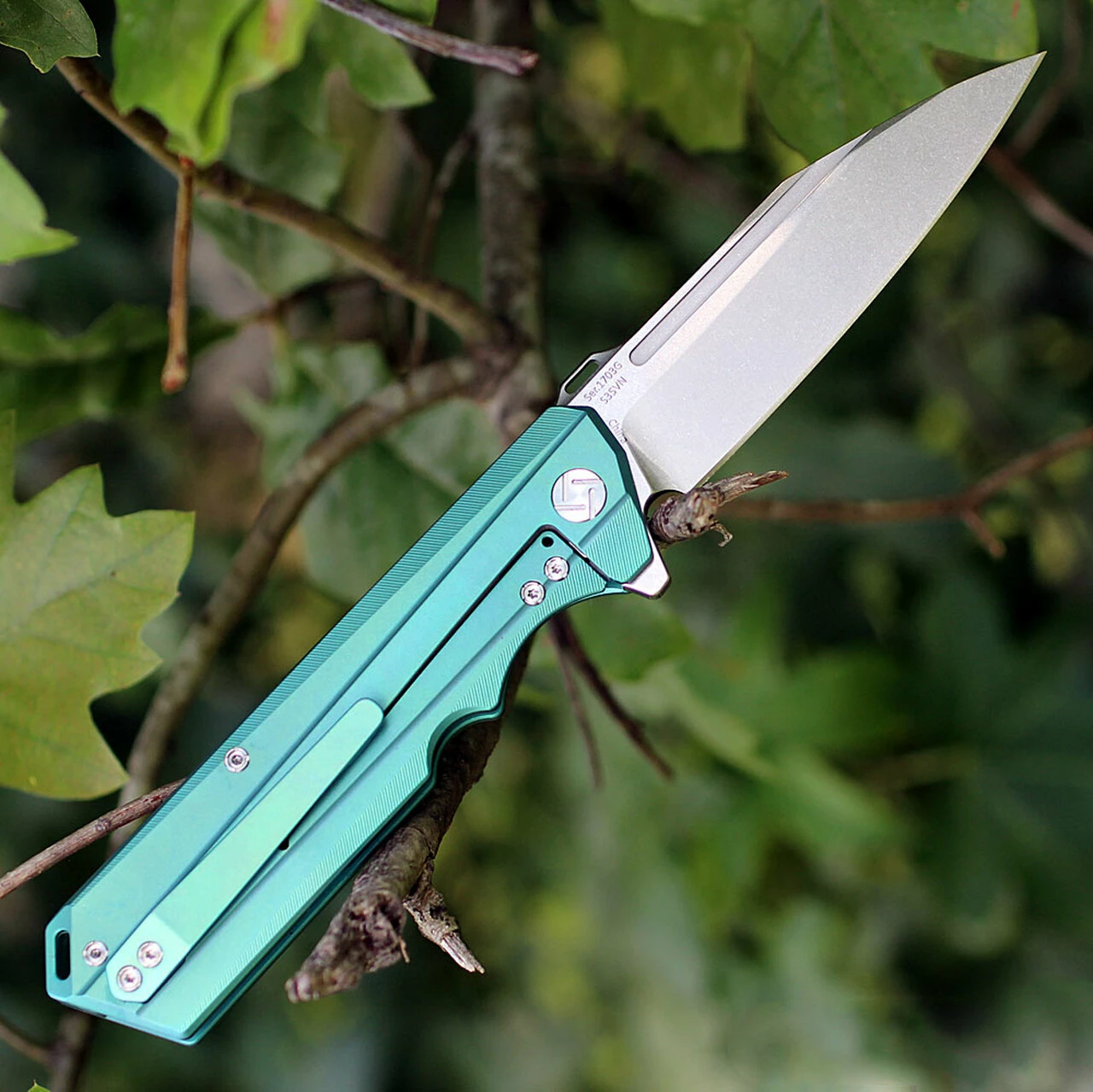 New ⌛ Artisan Cutlery Artisan Littoral ATZ1703GGN, 3.54 in. S35VN Plain Blade, Green Titanium Handle 🛒 2 New ⌛ Artisan Cutlery Artisan Littoral ATZ1703GGN, 3.54 in. S35VN Plain Blade, Green Titanium Handle 🛒 - Image 2