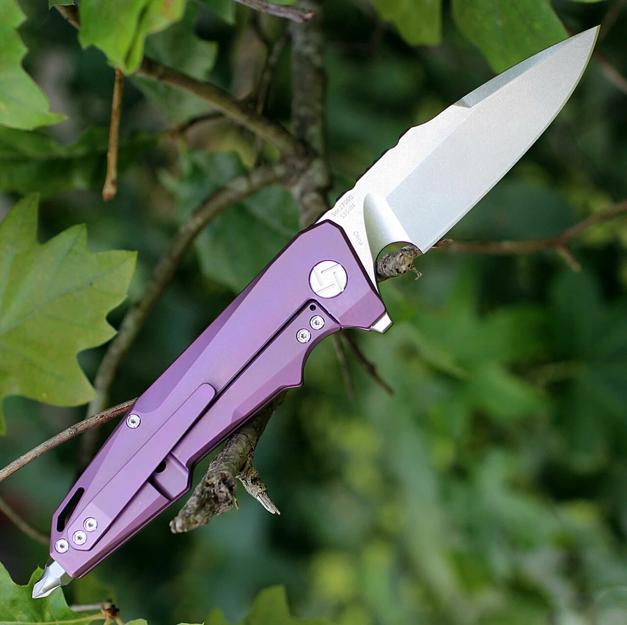 Top 10 ⭐ Artisan Cutlery Artisan Predator ATZ1706GRE, 3.74" S35VN, Purple TC4 Titanium Handle 🧨 2 Top 10 ⭐ Artisan Cutlery Artisan Predator ATZ1706GRE, 3.74" S35VN, Purple TC4 Titanium Handle 🧨 - Image 2