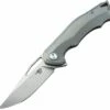 Cheapest 🔥 Bestech Knives BTKT1708B Tercel Frame Lock, 3.50" CPM-S35VN Stonewash Blade, Gray Titanium Handle ✔️