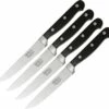 Cheapest ⌛ Hen & Rooster HRI008 Four Piece Steak Knife Set, 4.75" 440A Stainless Plain Blade, Stainless Guard, Black Bakelite Handle 🔥