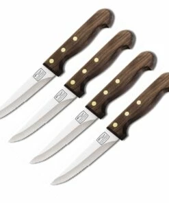 Best reviews of ⌛ Chicago Cutlery C43898 Basics Four Piece Steak Set, 5" High Carbon Satinless Combo Blade, Walnut Handle 👍