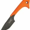 Best Pirce 👏 Outdoor Edge Le Duck Fixed Blade OELDB20C, 2.5" 8Cr14 Stainless Blackstone™ Coated Plain Blade, Blaze Orange Rubberized TPR Handle 😍
