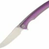 Top 10 ✨ We Knife Co. We Knife Model 704 Linerlock Folder 704A, 3.6” Bohler M390 Satin Trailing Point Plain Blade, Purple Anodized Textured Titanium Over Titanium Handle 👏