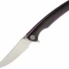 Deals 👏 We Knife Co. We Knife Model 704 Linerlock Folder 704CFA, 3.6” Bohler M390 Satin Trailing Point Plain Blade, Black Carbon Fiber Over Purple Titanium Handle 💯