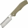 Buy 💯 Gerber 1495 Flatiron Framelock Folder, 3.50" 7Cr17MoV Stonewash Cleaver Plain Blade, Desert Tan G-10 Handle ✔️