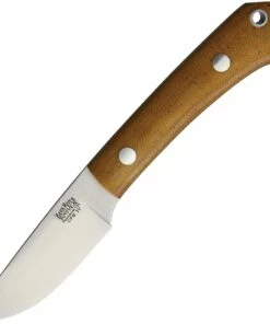 Outlet 🛒 Bark River Knives Bark River Mini Fox River 01023MNC, 2.9" 3V Plain Blade, Natural Canvas Micarta Handle 🔔