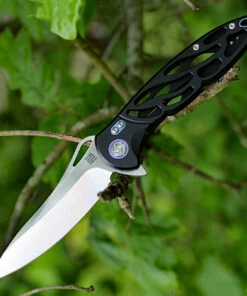 Best Pirce 🎉 Artisan Cutlery Artisan Dragonfly ATZ1801GBKS, 3.94" S35VN SS Plain Blade, Black TC4 Titanium Handle 😍