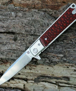 Discount ✔️ Artisan Cutlery Artisan Classic Damascus ATZ1802GDBR, 3.94" Damascus Plain Blade, RedG10/Damascus Handle ✔️