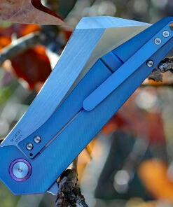 Wholesale 🔥 Artisan Cutlery Artisan Osprey ATZ1803GBUS, 3.74" S35VN Plain Blade, Blue TC4 Titanium Handle ✨ -Automatic Knives shop 1803gbus.2 00034.1566585972