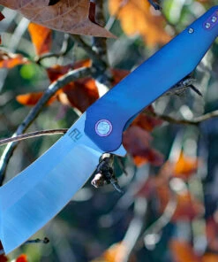 Wholesale 🔥 Artisan Cutlery Artisan Osprey ATZ1803GBUS, 3.74" S35VN Plain Blade, Blue TC4 Titanium Handle ✨