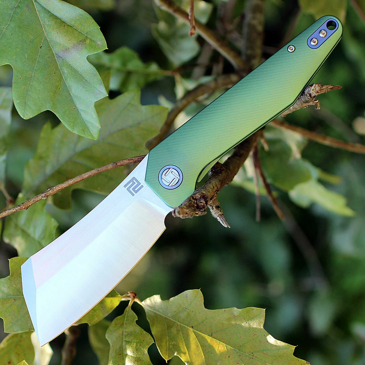 Brand new 🔥 Artisan Cutlery Artisan Osprey ATZ1803GGNS, 3.74" S35VN Plain Blade, Green TC4 Titanium Handle 🔔 2 Brand new 🔥 Artisan Cutlery Artisan Osprey ATZ1803GGNS, 3.74" S35VN Plain Blade, Green TC4 Titanium Handle 🔔 - Image 2