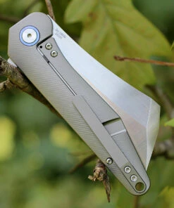 Hot Sale 🛒 Artisan Cutlery Artisan Osprey ATZ1803GGYS, 3.74" S35VN Plain Blade, Gray TC4 Titanium Handle 👍 -Automatic Knives shop 1803ggys.3 46197.1566585974