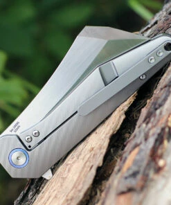 Hot Sale 🛒 Artisan Cutlery Artisan Osprey ATZ1803GGYS, 3.74" S35VN Plain Blade, Gray TC4 Titanium Handle 👍 -Automatic Knives shop 1803ggys.4 51838.1566585976