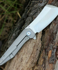 Hot Sale 🛒 Artisan Cutlery Artisan Osprey ATZ1803GGYS, 3.74" S35VN Plain Blade, Gray TC4 Titanium Handle 👍 -Automatic Knives shop 1803ggys 04332.1566585973