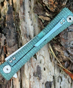 New 😍 Artisan Cutlery Artisan ATZ1805GGNM S Waistline, 4" M390 Plain Blade, Green Titanium Handle 😍 -Automatic Knives shop 1805ggnm.1 25119.1566586001