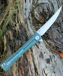 New 😍 Artisan Cutlery Artisan ATZ1805GGNM S Waistline, 4" M390 Plain Blade, Green Titanium Handle 😍 -Automatic Knives shop 1805ggnm.2 74092.1566586000