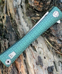 New 😍 Artisan Cutlery Artisan ATZ1805GGNM S Waistline, 4" M390 Plain Blade, Green Titanium Handle 😍 -Automatic Knives shop 1805ggnm 20845.1566586001