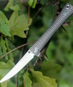 New 🤩 Artisan Cutlery Artisan ATZ1805GGYM S Waistline, 4" M390 Plain Blade, Gray Titanium Handle 😍