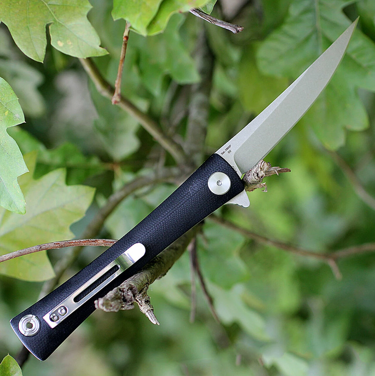 Best Sale 👏 Artisan Cutlery Artisan S Waistline ATZ1805PBKC, 3.94" D2 Plain Blade, Black Curved G-10 Handle 💯 2 Best Sale 👏 Artisan Cutlery Artisan S Waistline ATZ1805PBKC, 3.94" D2 Plain Blade, Black Curved G-10 Handle 💯 - Image 2