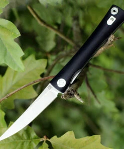 Best Sale 👏 Artisan Cutlery Artisan S Waistline ATZ1805PBKC, 3.94" D2 Plain Blade, Black Curved G-10 Handle 💯