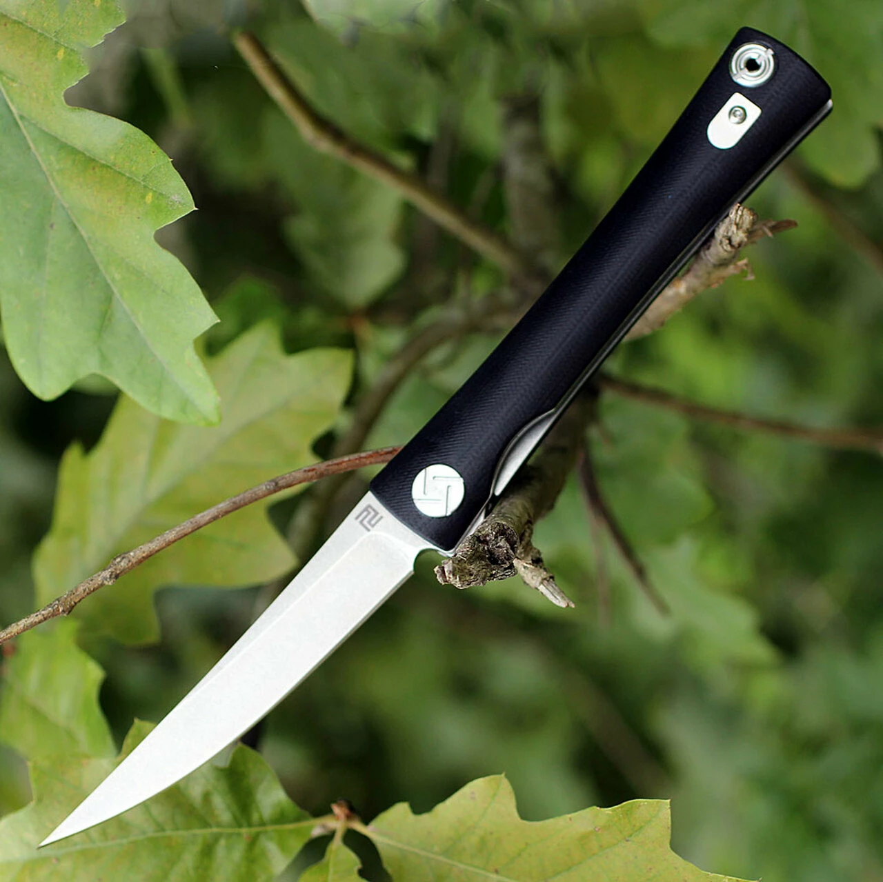 Best Sale 👏 Artisan Cutlery Artisan S Waistline ATZ1805PBKC, 3.94" D2 Plain Blade, Black Curved G-10 Handle 💯 1 Best Sale 👏 Artisan Cutlery Artisan S Waistline ATZ1805PBKC, 3.94" D2 Plain Blade, Black Curved G-10 Handle 💯