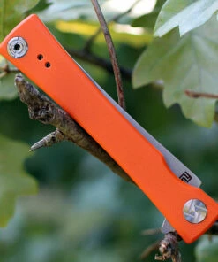 Discount ✨ Artisan Cutlery Artisan S Waistline ATZ1805POEF, 3.94" D2 Plain Blade, Orange Flat G-10 Handle 🌟 -Automatic Knives shop 1805poef.4 80242.1566586043