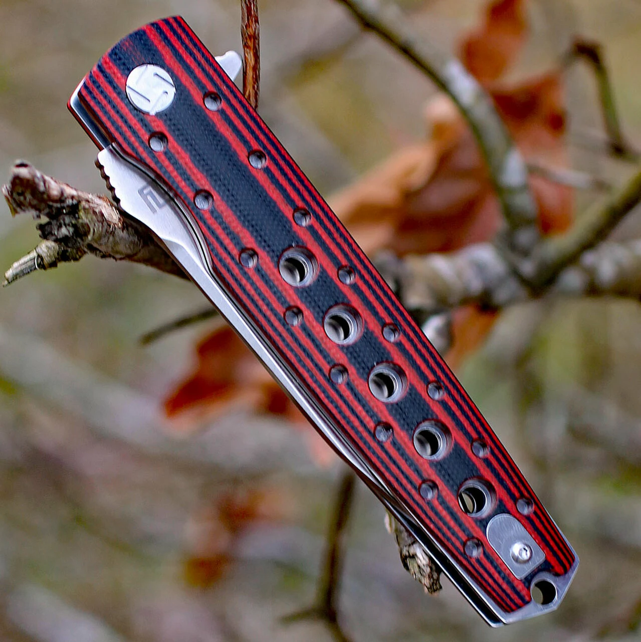 Outlet ⌛ Artisan Cutlery Artisan Virginia ATZ1807PBR, 3.94" D2 Plain Blade, Curved Red/Black G-10 Handle 💯 3 Outlet ⌛ Artisan Cutlery Artisan Virginia ATZ1807PBR, 3.94" D2 Plain Blade, Curved Red/Black G-10 Handle 💯 - Image 3