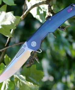 Discount ❤️ Artisan Cutlery Artisan Zumwalt ATZ1808GBUM, 3.78" M390 Plain Blade, Blue Titanium Handle 🛒 -Automatic Knives shop 1808gbum.1 09844.1566585974