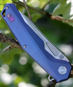 Discount ❤️ Artisan Cutlery Artisan Zumwalt ATZ1808GBUM, 3.78" M390 Plain Blade, Blue Titanium Handle 🛒 -Automatic Knives shop 1808gbum.3 04343.1566585975