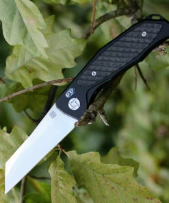 Hot Sale 🔔 Artisan Cutlery Artisan Falcon ATZ1809GBKM, 3.62" M390 Plain Blade, Black Titanium/Carbon Fiber Insert Handle 💯