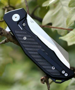 Hot Sale 🔔 Artisan Cutlery Artisan Falcon ATZ1809GBKM, 3.62" M390 Plain Blade, Black Titanium/Carbon Fiber Insert Handle 💯 -Automatic Knives shop 1809gbkm.2 61184.1566586041