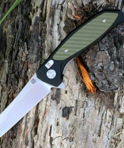 Best reviews of ✔️ Artisan Cutlery Artisan Falcon ATZ1809PBGN, 3.94" D2 Plain Blade, Green/Black Aluminum/G-10 Handle 👍