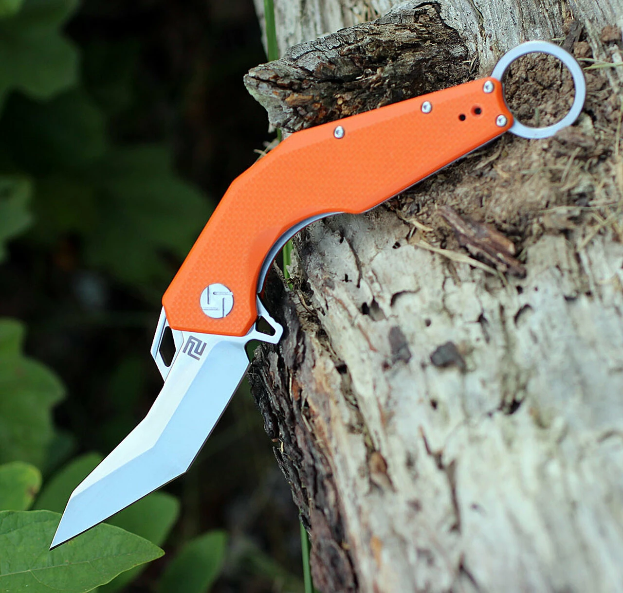 Best Sale 🎁 Artisan Cutlery Artisan Cobra ATZ1811POEF, 3.75" D2 Plain Blade, Flat Orange G-10 Handle 😍 1 Best Sale 🎁 Artisan Cutlery Artisan Cobra ATZ1811POEF, 3.75" D2 Plain Blade, Flat Orange G-10 Handle 😍