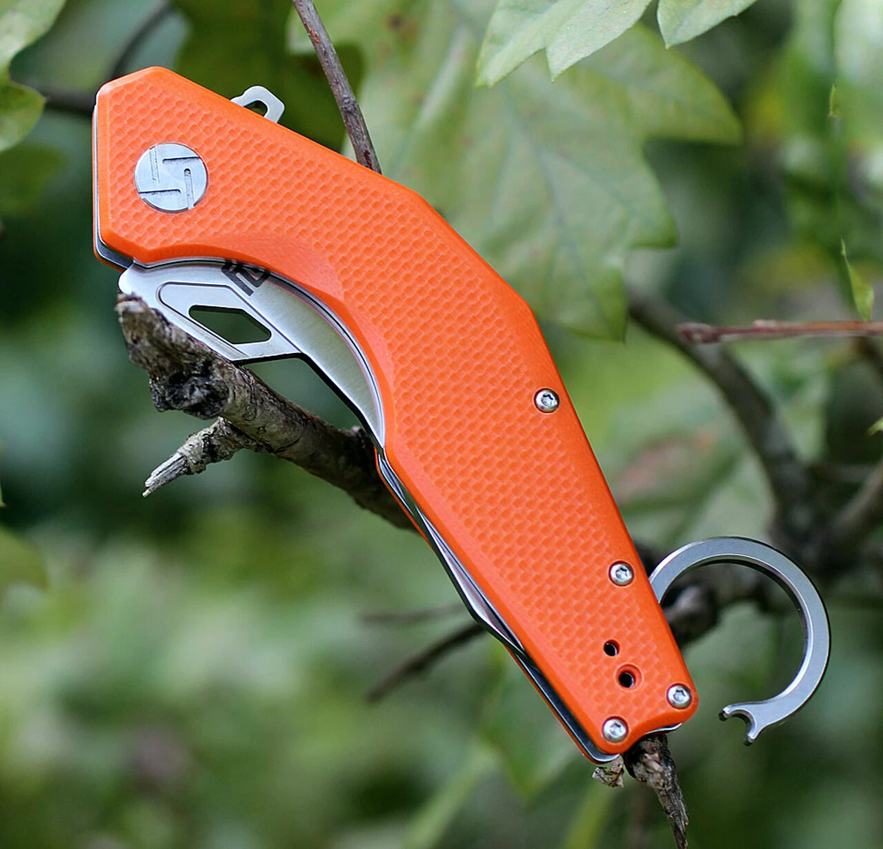 Best Sale 🎁 Artisan Cutlery Artisan Cobra ATZ1811POEF, 3.75" D2 Plain Blade, Flat Orange G-10 Handle 😍 4 Best Sale 🎁 Artisan Cutlery Artisan Cobra ATZ1811POEF, 3.75" D2 Plain Blade, Flat Orange G-10 Handle 😍 - Image 4