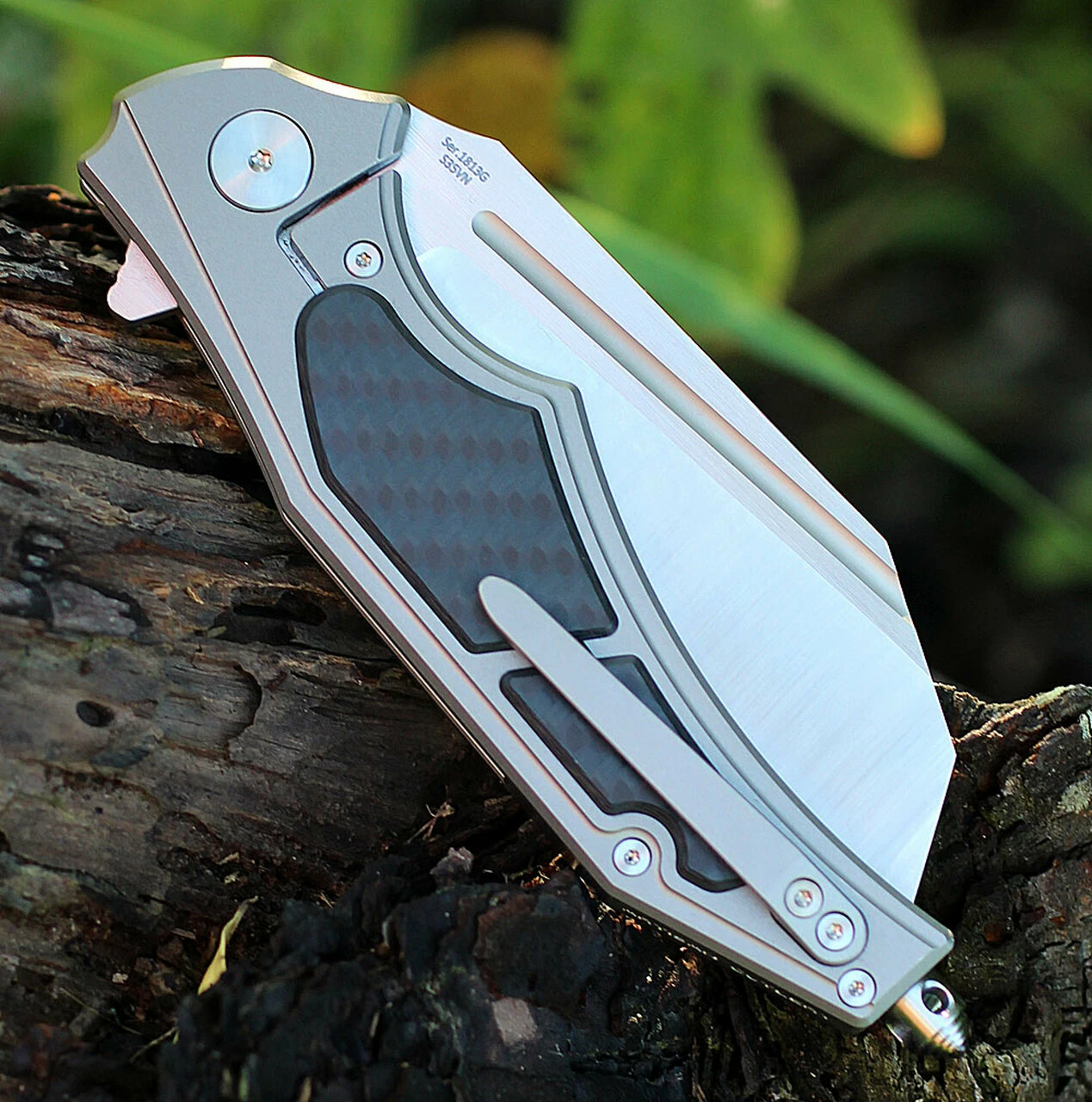 Outlet 🛒 Artisan Cutlery Artisan Apache ATZ1813GGYS, 3.82" S35VN Plain Blade, Gray Titanium/Carbon Fiber Handle 😍 3 Outlet 🛒 Artisan Cutlery Artisan Apache ATZ1813GGYS, 3.82" S35VN Plain Blade, Gray Titanium/Carbon Fiber Handle 😍 - Image 3