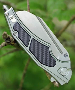 Budget 😀 Artisan Cutlery Artisan Apache ATZ1813PGCF, 3.7" D2 Plain Blade, Gray Aluminum/Carbon Fiber Handle 🔔 -Automatic Knives shop 1813pgcf.1 84588.1566586068