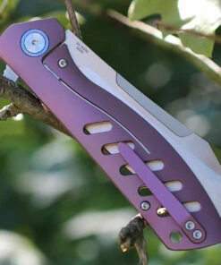 Cheap 👏 Artisan Cutlery Artisan Tomahawk ATZ1815GREM, 3.75" M390 Plain Blade, Purple/Pink Titanium Handle 🧨 -Automatic Knives shop 1815g rem.1 84538.1566585981