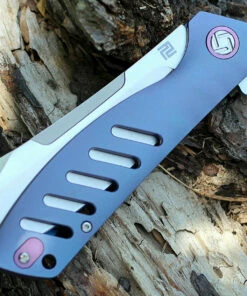 Discount 💯 Artisan Cutlery Artisan Tomahawk ATZ1815GBUM, 3.75" M390 Plain Blade, Blue Titanium Handle 😀 -Automatic Knives shop 1815gbum.3 88353.1566585988