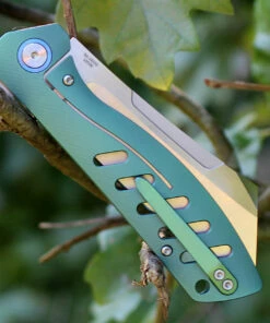 Coupon 🎉 Artisan Cutlery Artisan Tomahawk ATZ1815GGNS, 3.75" S35VN Plain Blade, Green Titanium Handle 🎁 -Automatic Knives shop 1815ggns.3 72977.1566585992