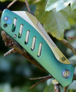 Coupon 🎉 Artisan Cutlery Artisan Tomahawk ATZ1815GGNS, 3.75" S35VN Plain Blade, Green Titanium Handle 🎁 -Automatic Knives shop 1815ggns.4 58339.1566585992