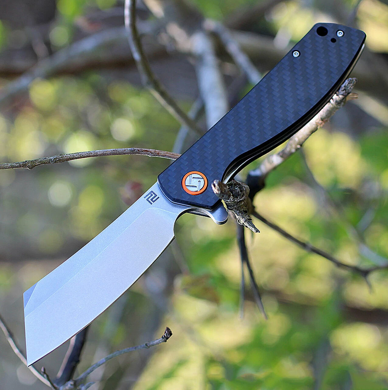 New ✔️ Artisan Cutlery Artisan Tomahawk ATZ1815PCF, 3.75" D2 Plain Blade, Carbon Fiber Handle 👍 1 New ✔️ Artisan Cutlery Artisan Tomahawk ATZ1815PCF, 3.75" D2 Plain Blade, Carbon Fiber Handle 👍