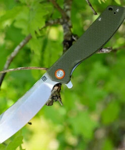 Deals 🛒 Artisan Cutlery Artisan Tomahawk ATZ1815PGNF, 3.75" D2 Plain Blade, Flat Green G-10 Handle ✔️