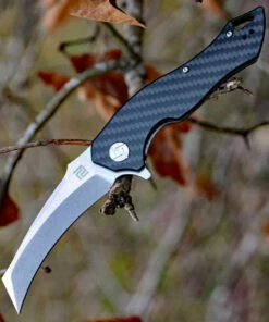 Discount ⭐ Artisan Cutlery Artisan Eagle ATZ1816PCF, 3.46" D2 Steel Tanto Blade, Carbon Fiber Handle ✔️