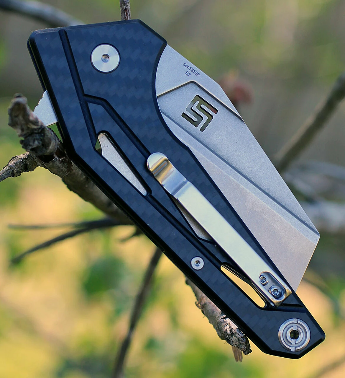 Cheapest ⌛ Artisan Cutlery Artisan Ravine ATZ1819PCF, 2.83" D2 Steel Tanto Blade, Carbon Fiber Handle ✨ 4 Cheapest ⌛ Artisan Cutlery Artisan Ravine ATZ1819PCF, 2.83" D2 Steel Tanto Blade, Carbon Fiber Handle ✨ - Image 4