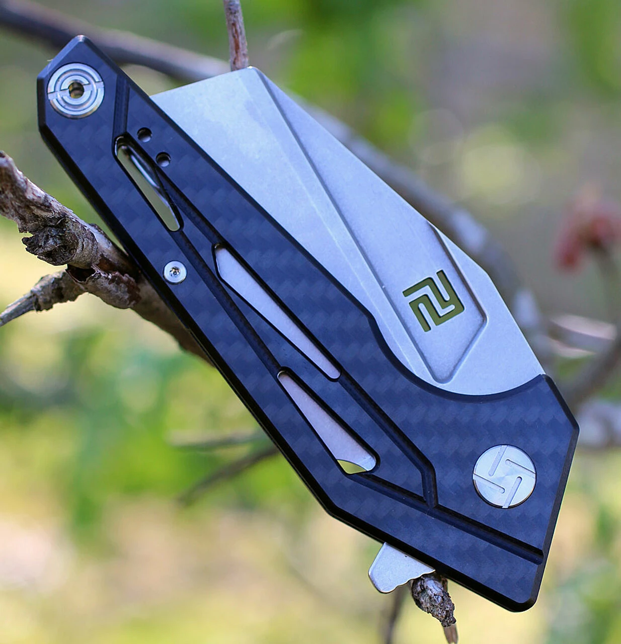 Cheapest ⌛ Artisan Cutlery Artisan Ravine ATZ1819PCF, 2.83" D2 Steel Tanto Blade, Carbon Fiber Handle ✨ 3 Cheapest ⌛ Artisan Cutlery Artisan Ravine ATZ1819PCF, 2.83" D2 Steel Tanto Blade, Carbon Fiber Handle ✨ - Image 3