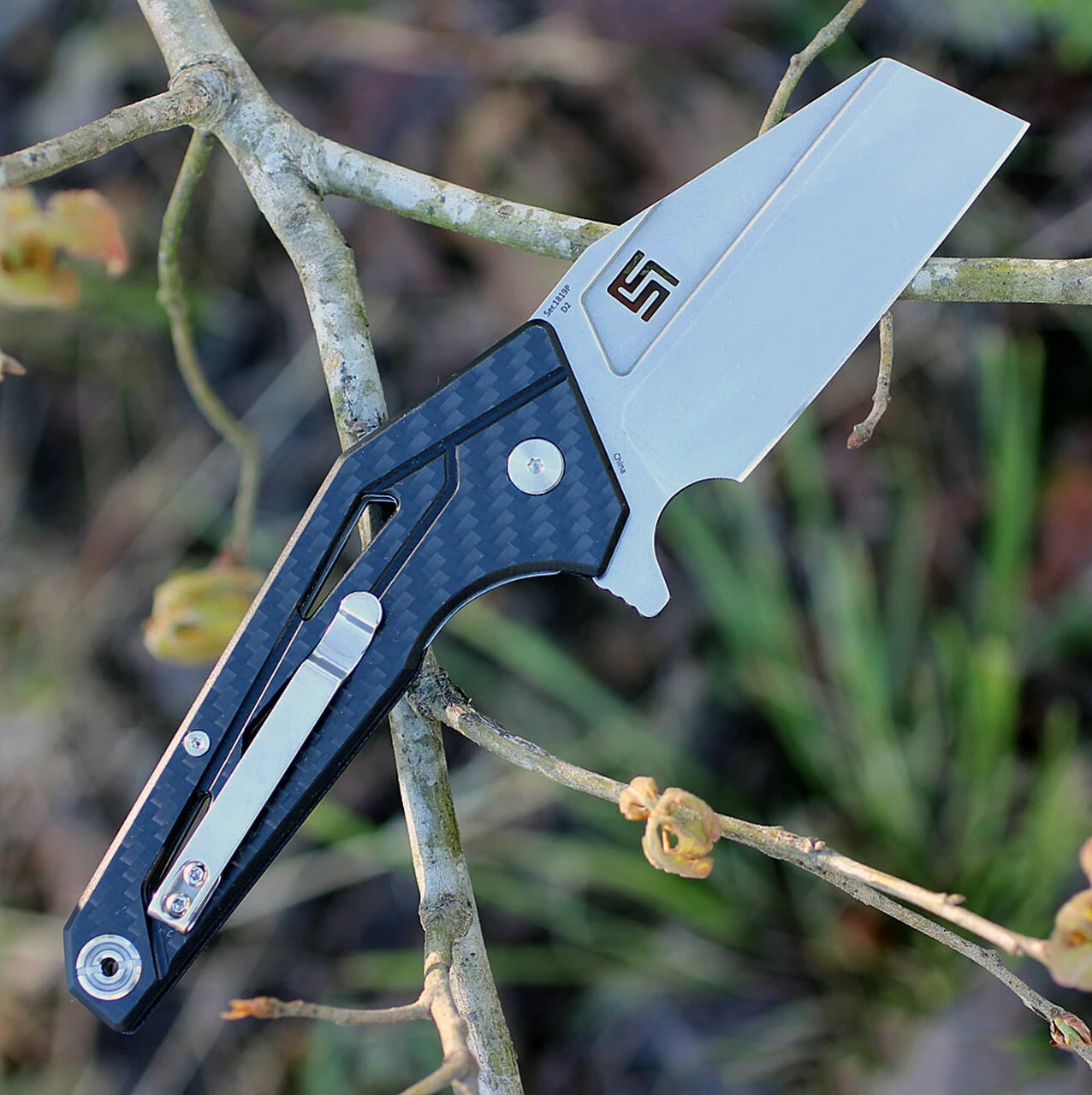 Cheapest ⌛ Artisan Cutlery Artisan Ravine ATZ1819PCF, 2.83" D2 Steel Tanto Blade, Carbon Fiber Handle ✨ 2 Cheapest ⌛ Artisan Cutlery Artisan Ravine ATZ1819PCF, 2.83" D2 Steel Tanto Blade, Carbon Fiber Handle ✨ - Image 2