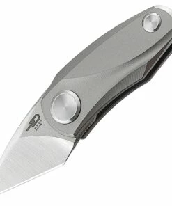 Promo ๐ Boker Bestech Tulip Ball Lock 1912A, 1.25" Bohler M390 Kiridashi Blade, Gray Titanium Handle ๐